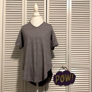 TORRID K GREY SPARKLE HACCI TUNIC TEE